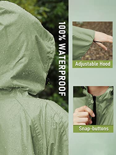 Unisex Rain Poncho Hooded Waterproof Raincoat for Adults Women