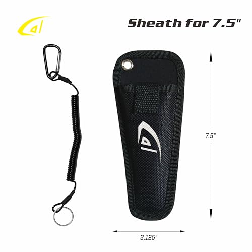 danco 7.5 Inch Aluminum Center Cutter Fishing Pliers with Sheath and Lock