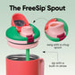 FreeSip Tumbler Stainless Steel Water Bottle 40 oz Strawberry Fields