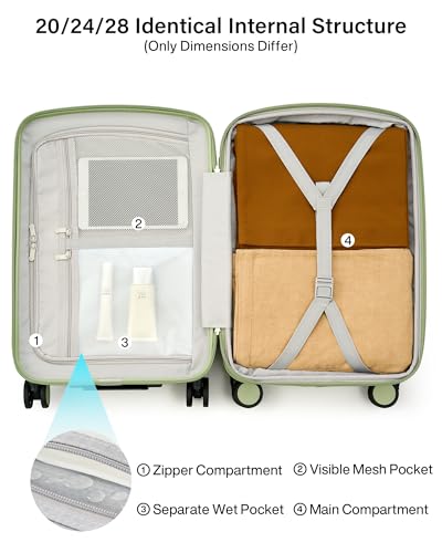 20 Inch Expandable Carry On Luggage
