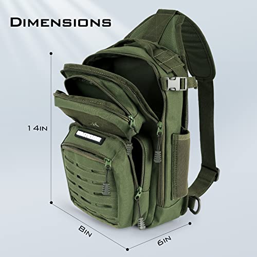 BlowBak Fishing Sling Bag With Rod Holder