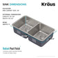Stainless Steel 33 in Double Bowl Undermount Sink KA1UD33B