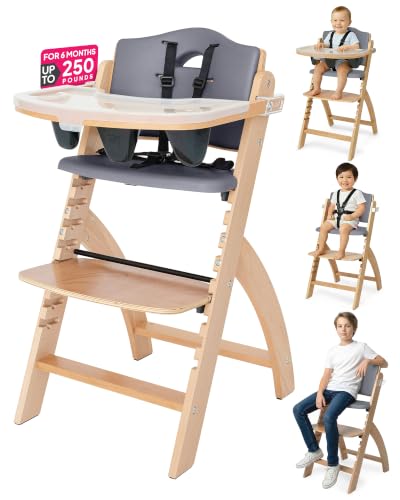 Beyond Junior Convertible Wooden High Chair with Removable Tray