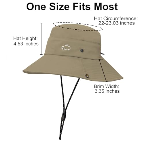 Sun Hats for Women Bucket Hat UV Protection Fishing Hat Wide Brim Safari Hats 2 in 1 Zip