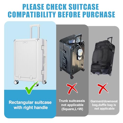 Clear Luggage Cover Protector with Front Pocket Zipper 26 Inch