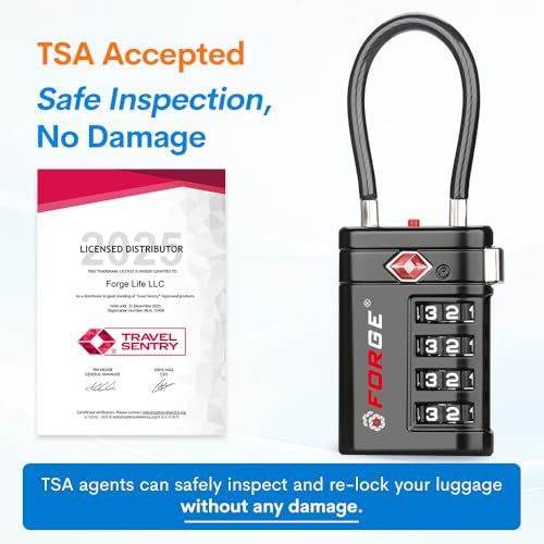 Open Alert TSA Approved Luggage Locks (4 Count)