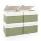 Large 22 Quart Linen Fabric Foldable Storage Bin Cube Organizer Basket with Flip (4 Count)