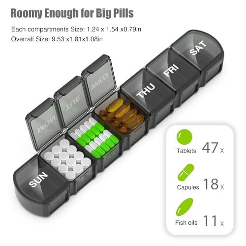 Extra Large Pill Organizer 3 Pack (21 Count)