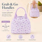 Lunch Bag for Women Men Cute Corduroy Lunch Tote Bags Reusable Insulated Lunch Box Large Capacity Reusable Insulated Cooler for Work Picnic or Travel