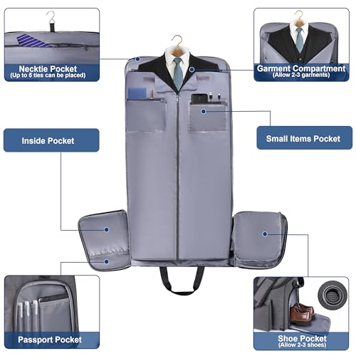 2 in 1 Garment Duffle Bags for Travel Mens Carry