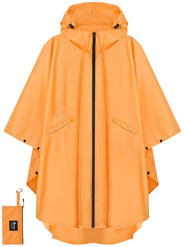 Rain Poncho for Adults with Zipper