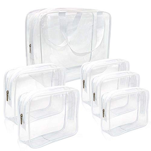6 Packs Clear Makeup Bags