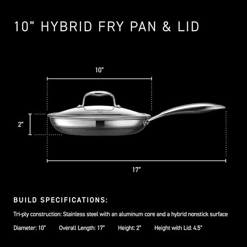10" Hybrid Nonstick Frying Pan with Lid
