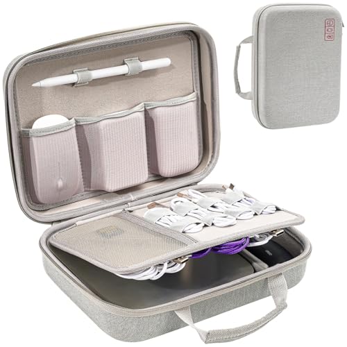Hard Travel Electronic Organizer Case for MacBook Power Adapter Chargers Cables Power Bank Apple Magic Mouse Apple Pencil USB Flash Disk SD Card Small Portable Accessories Bag