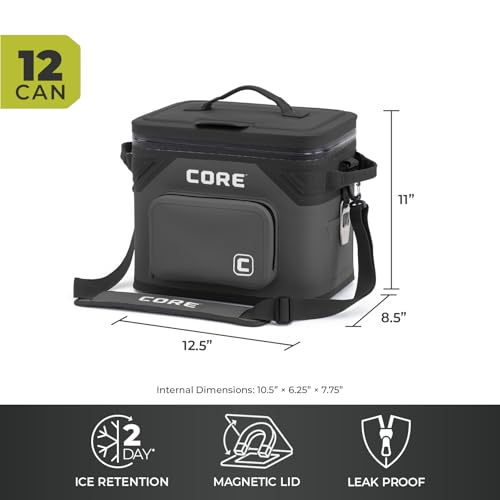 Magnetic Leak Proof 12 Can Soft Cooler with Waterproof Zipper