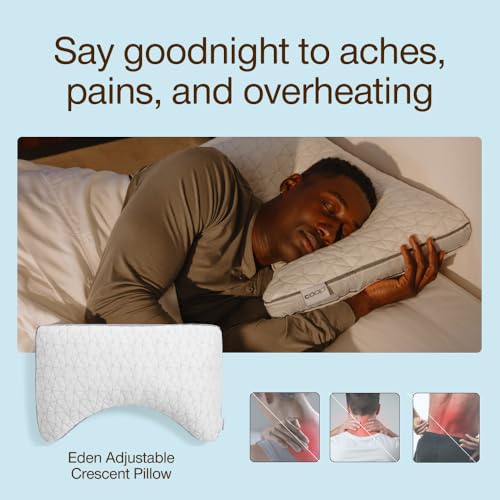Eden Crescent Bed Pillow for Side & Back Sleepers