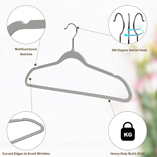 50 Pack Plastic Hangers for Clothes (50 Count)