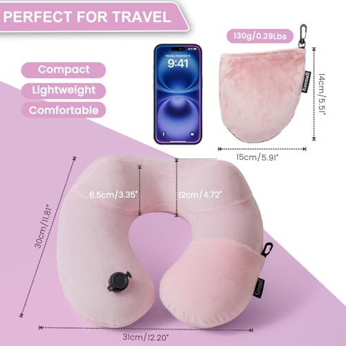 Inflatable Travel Neck & Shoulder Pillow for Airplanes&Long Trips