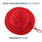 Summer Sun Hat for Men Women UV Protection Safari Hat for Fishing Hiking Outdoor Cowboy Bucket Hat UPF 50+ Red