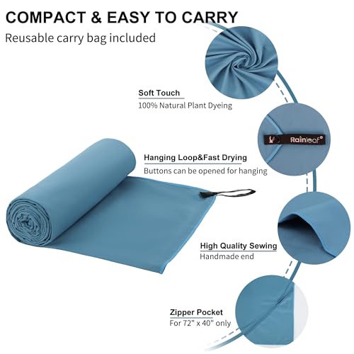 Microfiber Towel Quick Dry Camping & Travel & Gym Towel. Compact