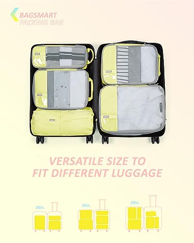 6 Set Compression Packing Cubes for Travel (6 Count)