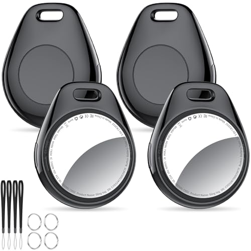 iOS Only] Tukio Air Tracker Tags 4 Pack Black (4 Count)