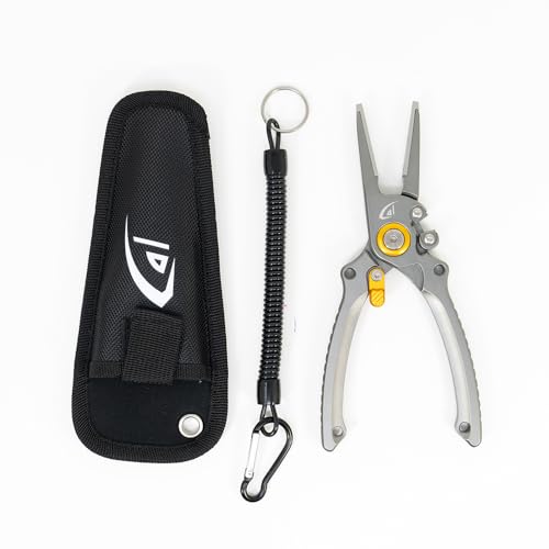 danco 7.5 Inch Aluminum Fishing Side Cutters with Sheath and Safety Lock