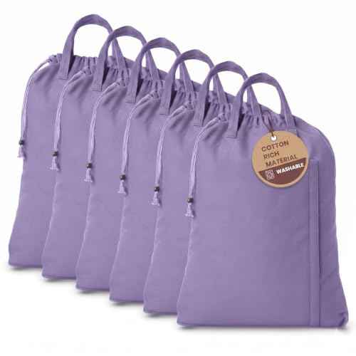 LFH Home Cotton Rich Large Premium Canvas Laundry Bag (6 Count)