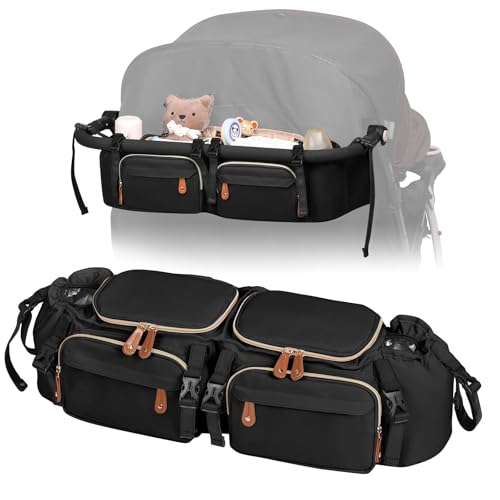 Double Stroller Organizer with 2 Cooler Pockets (16 liter(s))