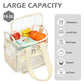 Clear Bag Double Decker for Stadium Events With Shoulder Strap for Women (Clear#Biege)