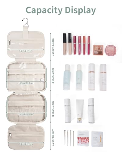 Hanging Toiletry Bag for Women Travel Makeup Bag Organizer Toiletries Bag for Travel Size Essentials Accessories Cosmetics