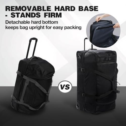 33" Large Rolling Duffle Bag with Wheels and Handle for Travel