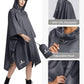 Adult Rain Poncho Waterproof Hooded Raincoat Lightweight Packable