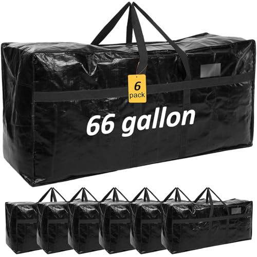 6 Pcs 66 Gallon Extra Large Moving Bags Heavy Duty Storage Bag (6 Count)