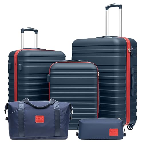 Luggage Set Hardside Suitcase (5 Count)