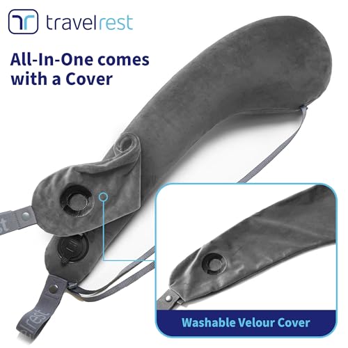 All-in-One Travel Neck Support & Body Pillow - Grey