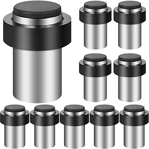 10 Pcs Floor Mounted Door Stopper Stainless Steel (10 Count)