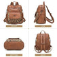 PU Leather Small Backpack Purse for Women Ladies Leopard