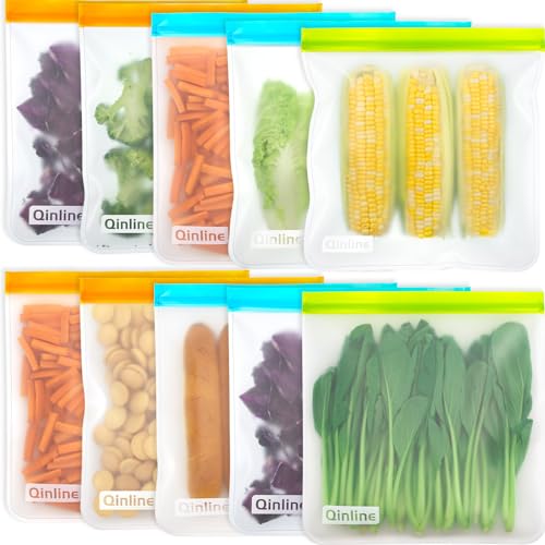 Reusable Gallon Food Storage Bags (10 Count)