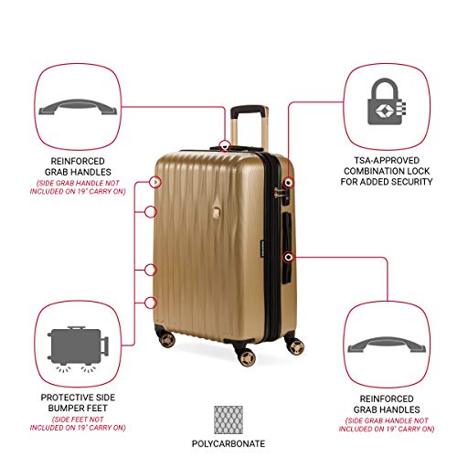 7272 Energie Expandable Hardside Luggage with Spinner Wheels and TSA Lock