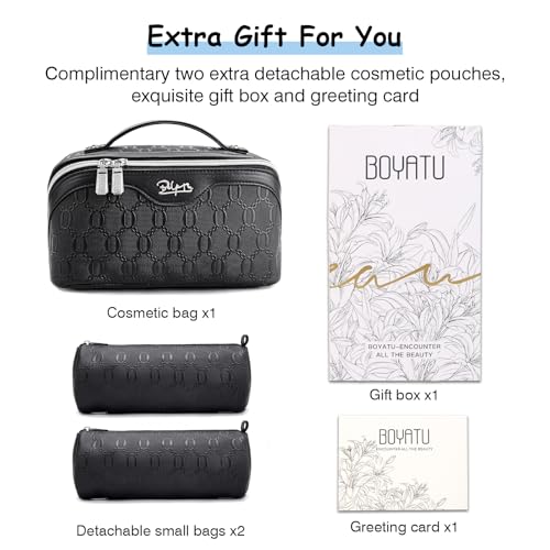 Travel Makeup Bag Cosmetic Bags for Women (3 Count)