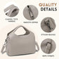 Genuine Leather Purses for Women with Detachable Satchel Strap