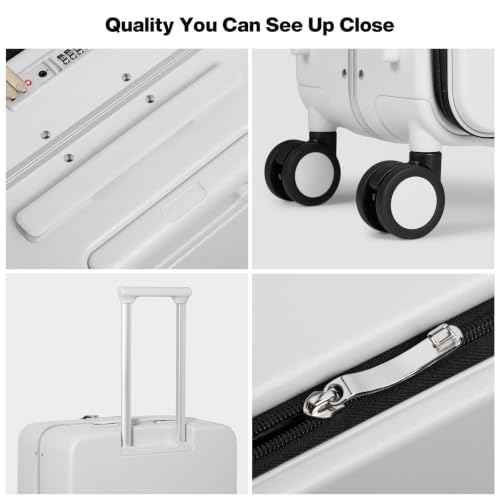 26 Inch Large Checked Luggage PC Hard Shell Suitcase Top Opening Aluminum Frame Travel Suitcases with Wheels
