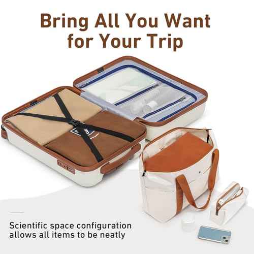 Carry On Luggage Sets 3 Piece 20 Inch Suitcase Set with Duffel Bag (3 Count)