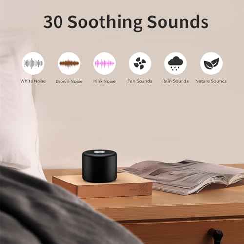 Mini Portable Sound White Noise Machine Baby Patter for Sleep with 30 Soothing Sounds for Baby Kids Adults 32 Volume Levels Sleep Soother Auto