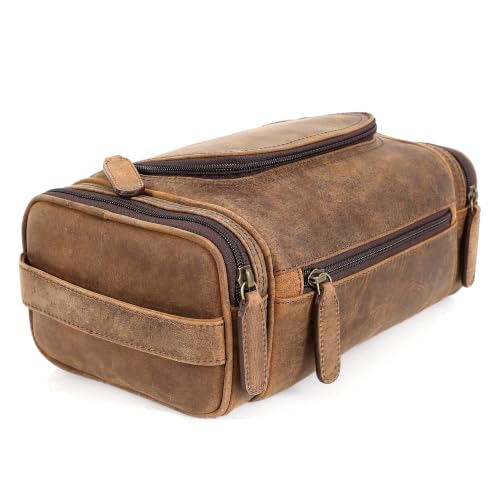 Real Leather Toiletry Bag for Men