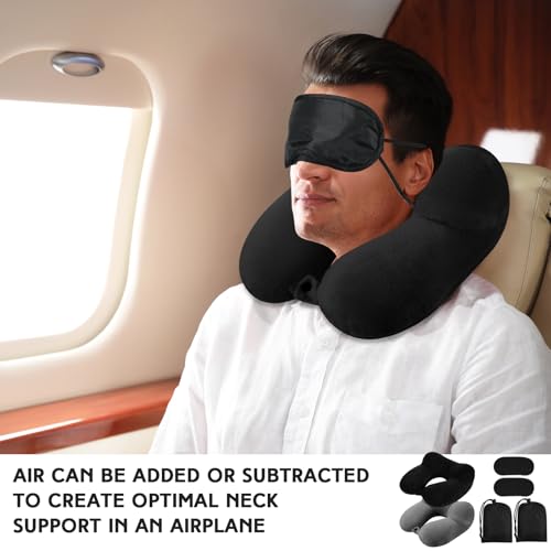 2 Inflatable Neck Pillow Airplane Travel (2 Count)