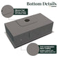 36 x 22 in Farmhouse Workstation Undermount Sink