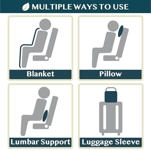 Travel Blanket Airplane Compact with Bag