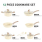 12 Piece Kitchen Cookware Sets